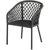 Tuinstoel Hartman Hera Rope Dining Chair Carbon Black