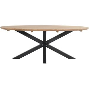 Hartman Stephanie dining tuintafel 240x140x76cm , Natural Teak,Zwart ,  Aluminium  , 240x140cm