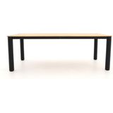 Hartman Winston dining tuintafel 220x100x75cm , Natural Teak,Zwart ,  Aluminium  , 220x90cm