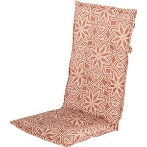 Hartman tuinkussen hoge rug 123x50cm , Oranje,Rood ,  Katoen  , 123x50cm