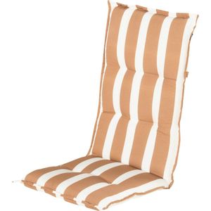 Hartman Roma Caramel - Tuinkussen - Universeel - Hoge Rug - 123x50cm - Tuinstoelkussen - Standenstoel kussen voor tuinstoel