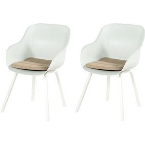 Set van 2 - Hartman Le Soleil Element dining armstoel - Cotton White