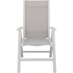 Hartman - Alice Recliner - Tuinstoel - Wit Beige - Aluminium - Verstelbare Rugleuning