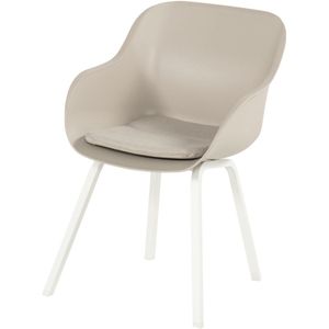 Hartman - Le Soleil - Dining Stoel - Wit Frame - Kuip Taupe - 100% Gerecycled Materiaal