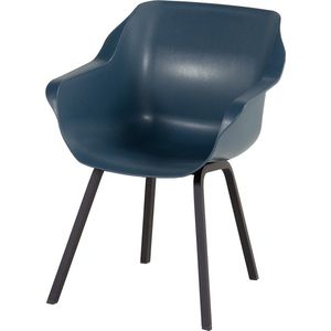 Hartman - Sophie Element - Dining Armstoel - Steel Blue - Aluminium Poot