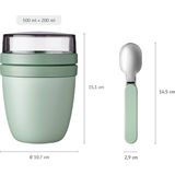 Mepal Lunchpot + Faltbarer Löffel Ellipse 500 + 200 ml