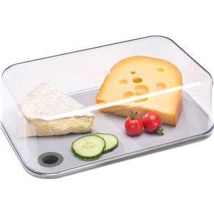 Mepal - Kaasstolp Modula - 2800 ml - wit - inclusief snijplank - zicht op inhoud - vershouddoos - kaasbak