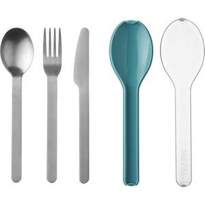 Mepal - Ellipse bestekset 3-delig - Mes, vork en lepel - RVS - Nordic green