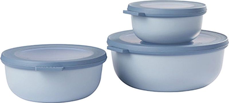 Mepal Vorratsdose Cirqula Multischüssel-Set 3–teilig rund m. Deckel, Vorratsdose