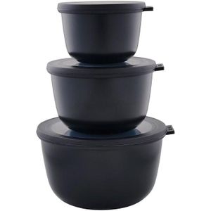 MEPAL Frischhaltedosen-Set Cirqula schwarz 0,5/1,0/2,0 l, 1 Set