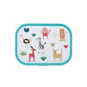Mepal lunchbox Campus – Broodtrommel met vakjes voor kinderen – Geschikt voor 4 boterhammen – Animal Friends