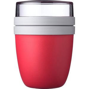 Mepal Lunchpot Ellipse - 500 - Muesli-beker-to-go -Nordic-red - Geschikt voor vriezer magnetron en vaatwasser
