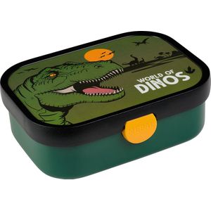 Mepal lunchbox Campus – Broodtrommel met vakjes voor kinderen – Geschikt voor 4 boterhammen – Dino