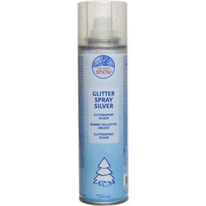 decoratiespray glitter zilver 100ml zilver zilver Decoris Decoratiesneeuw