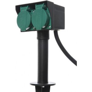 Stopcontact Op Stekers Voor Buiten Gebruik - Tuin Contactdozen 2-voudig