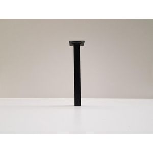 Meubelpoot - zwart vierkant - 25 cm