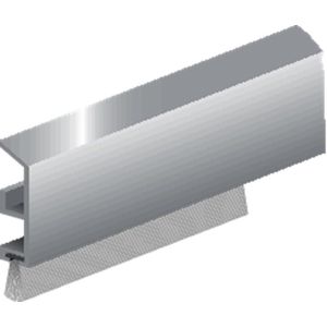 Ellen Matic Dorpelstrip - Aluminium met Borstel - 100 cm