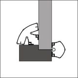 Ellen vingerbeschermingsprofiel - Finprotect Plus 5090 - 198cm - wit RAL9010