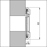 Ellen brievenbusafsluiter- Tochtborstel - Kunststof - 340 x 82 mm - Wit