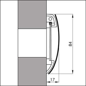 Ellen brievenbus tochtafsluiter - RVS - Met klep - 340x84 mm