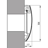 Ellen tochtwerende klep met borstel - 340 x 84 mm - RVS