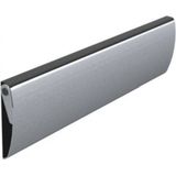 Ellen tochtwerende klep met borstel - 340 x 84 mm - RVS