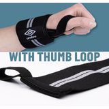 Umbro Wrist Wraps - 2 Stuks - Voor Fitness, Crossfit en Krachttraining - Wit/ Zwart