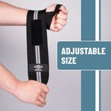 Umbro Wrist Wraps - 2 Stuks - Voor Fitness, Crossfit en Krachttraining - Wit/ Zwart