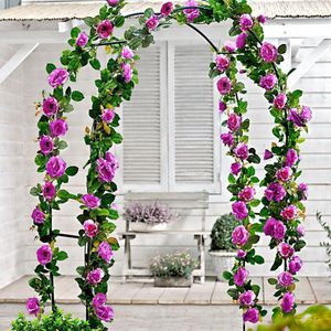 Rozenboog - 2,4 x 1,4 M  - Metaal Rozenboog - Tuinboog - Voor klimplanten tuinboog, rankhulp, klimplanten ijzer