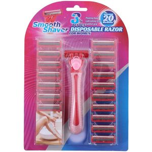 Lifetime Touch of Beauty - Scheermessenset - Roze - Kunststof - 21-delig