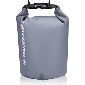 Dunlop Drybag - 5 Liter - Waterdichte Tas - Dry Bag van Duurzaam PVC - Stof- en Waterdichte zak - Incl. Verstelbare Schouderband - Unisex - Grijs