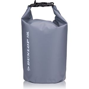 Dunlop Drybag - 10 Liter - Waterdichte Tas - Dry Bag van Duurzaam PVC - Stof- en Waterdichte zak - Incl. Verstelbare Schouderband - Unisex - Grijs
