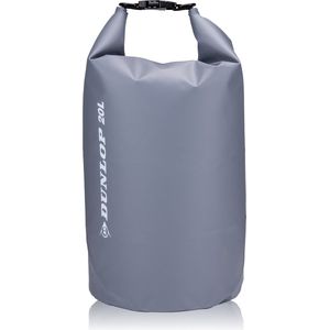 Dunlop Drybag - 20 Liter - Waterdichte Tas - Dry Bag van Duurzaam PVC - Stof- en Waterdichte zak - Incl. Verstelbare Schouderband - Unisex - Grijs
