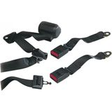 Carpoint - Tweepuntsgordel - Zwart - Polyester/Staal