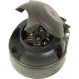 Carpoint - Stekkerdoos - Zwart - Kunststof - 7 Polen - 12 Volt