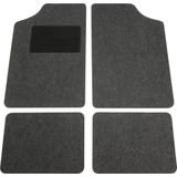 Carpoint - Uni Antraciet - Mattenset - 4-delig - Met Anti-slip Onderzijde
