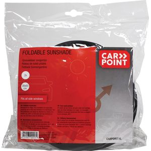 Carpoint - Opvouwbaar Zongordijn - Zwart - 2 Stuks