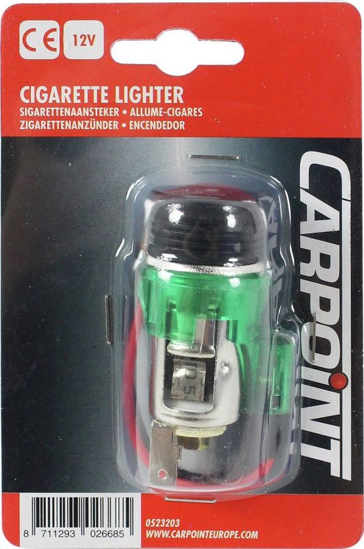 Carpoint - Sigarettenaansteker - 12V - Universeel - Met Licht