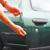 Carpoint - Deurbeschermer - Zwart - Zacht Kunststof - Set van 2 Stuks