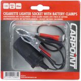 Carpoint - Accu-Adapter Kabel - 12 Volt - 10A - Met Accuklemmen - 40 cm