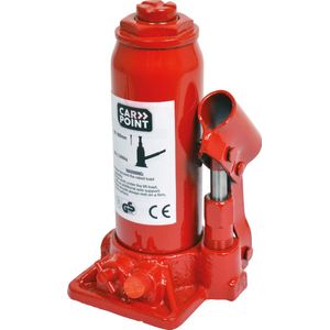 Carpoint - Hydraulische PotKrik - Rood - Belastbaar tot 3000Kg - Hefbereik 195-380mm