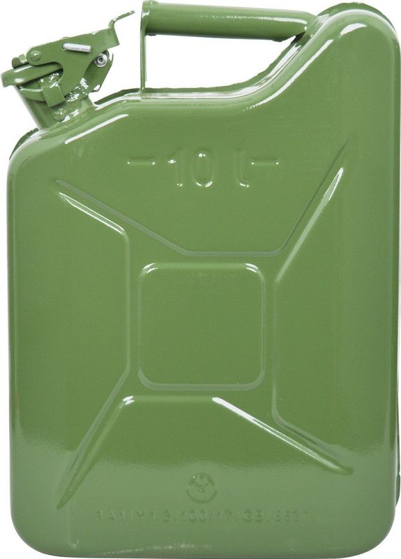 Benzinekan 10L Groen Metaal TUV/GS - Jerrycan 10 liter