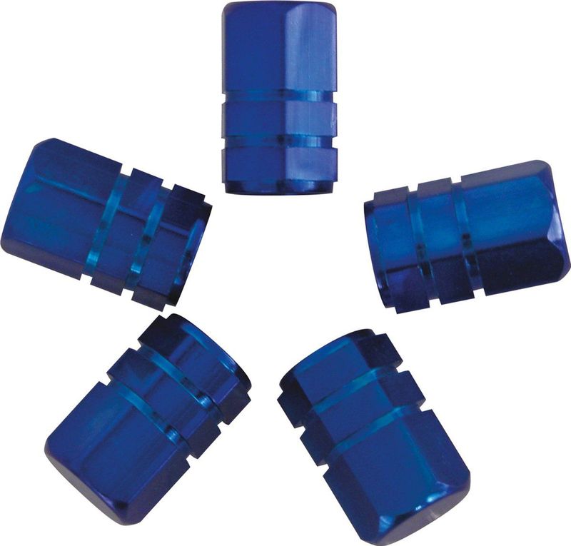 Carpoint - Ventieldopjes - Blauw - Set van 5