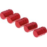 Carpoint - Ventieldopjes - Rood - 5 Stuks