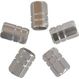 Carpoint - Cilinder - Ventieldopjes - Zilver - Vijf Stuks