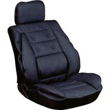 Carpoint Stoelkussen Lendesteun Lederlook Zwart