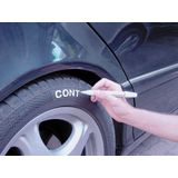 Carpoint - Bandenstift - Wit - Kunststof - 14 cm