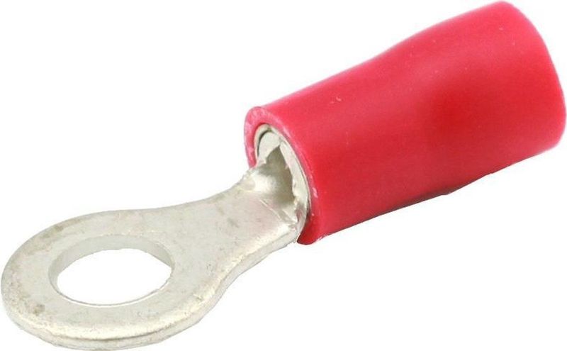 Carpoint - Ring Kabelschoen 635 - Rood - Staal, Kunststof - 10 Stuks