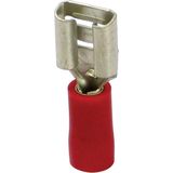 Carpoint - Geïsoleerde Vlakstekkerhuls - Rood - 6.3x0.8mm - 10 Stuks