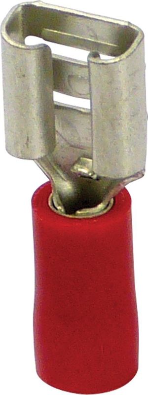 Carpoint - Geïsoleerde Vlakstekkerhuls - Rood - 6.3x0.8mm - 10 Stuks